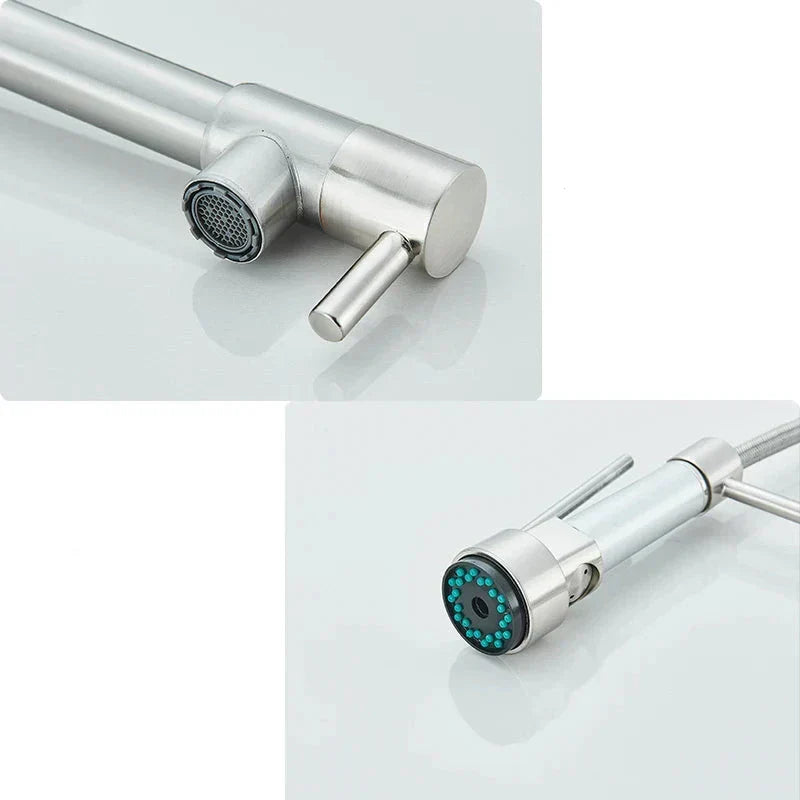 Rubinetto NickelFlex - Rubinetto da cucina moderno - Funzione di rotazione a 360