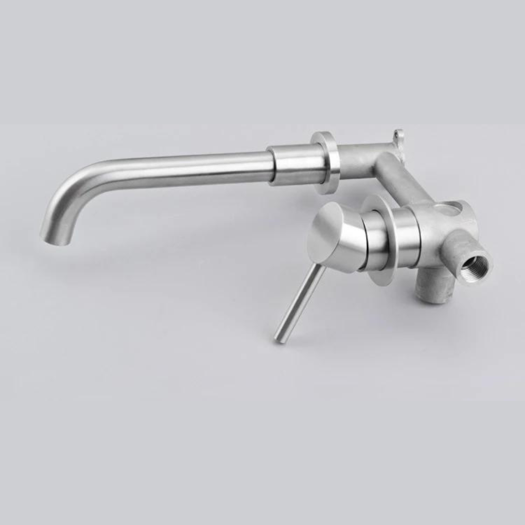 Rubinetto da Lavabo a Muro - Finitura Nichel Spazzolato