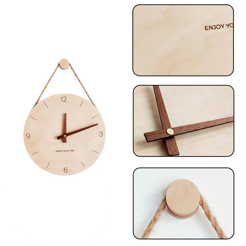 SimpleWood - Uniek Houten Orologio da Parete - Stijlvol en Functioneel