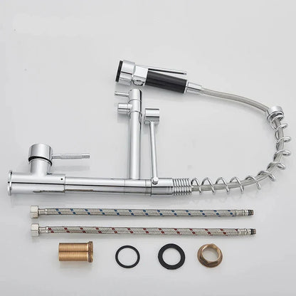 StreamFlex - Rubinetti da cucina di lusso - Retrattili - Nero e oro rosa-Rubinetti-Cookolino