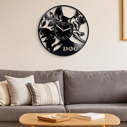 Orologio da Parete in Vinile - Amico dei Cani - Design Unico
