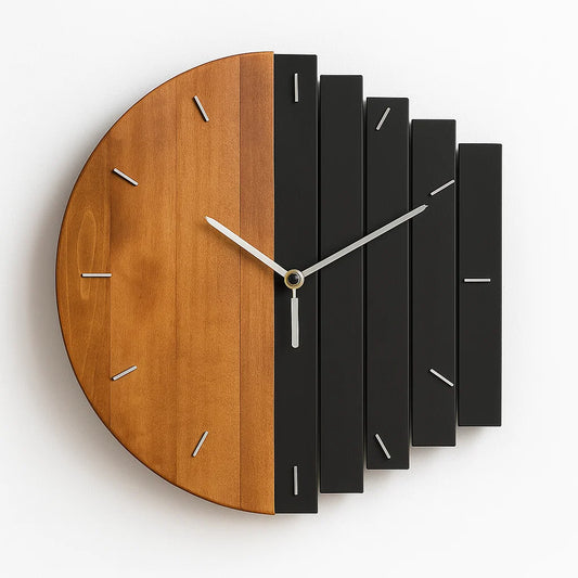 Orologio da Parete - Design in Legno Naturale - Eleganza e Funzionalità