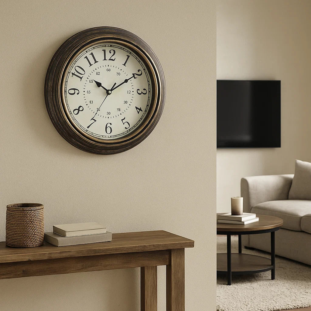 Orologio da parete vintage - Effetto legno - Design senza tempo