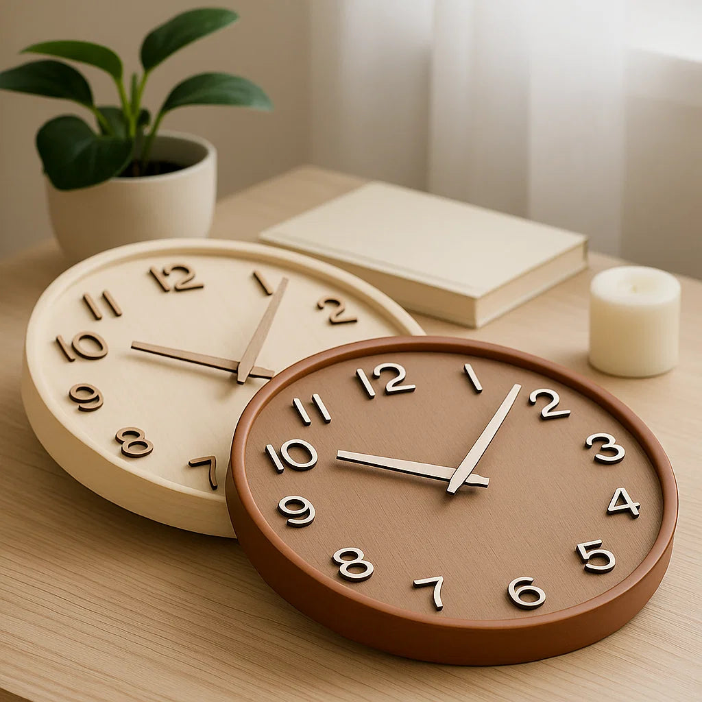 Eleganza naturale - Elegante orologio da parete in legno - Design senza tempo