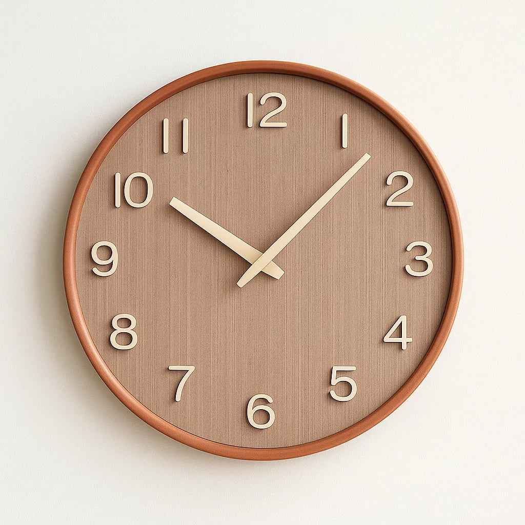 Eleganza naturale - Elegante orologio da parete in legno - Design senza tempo