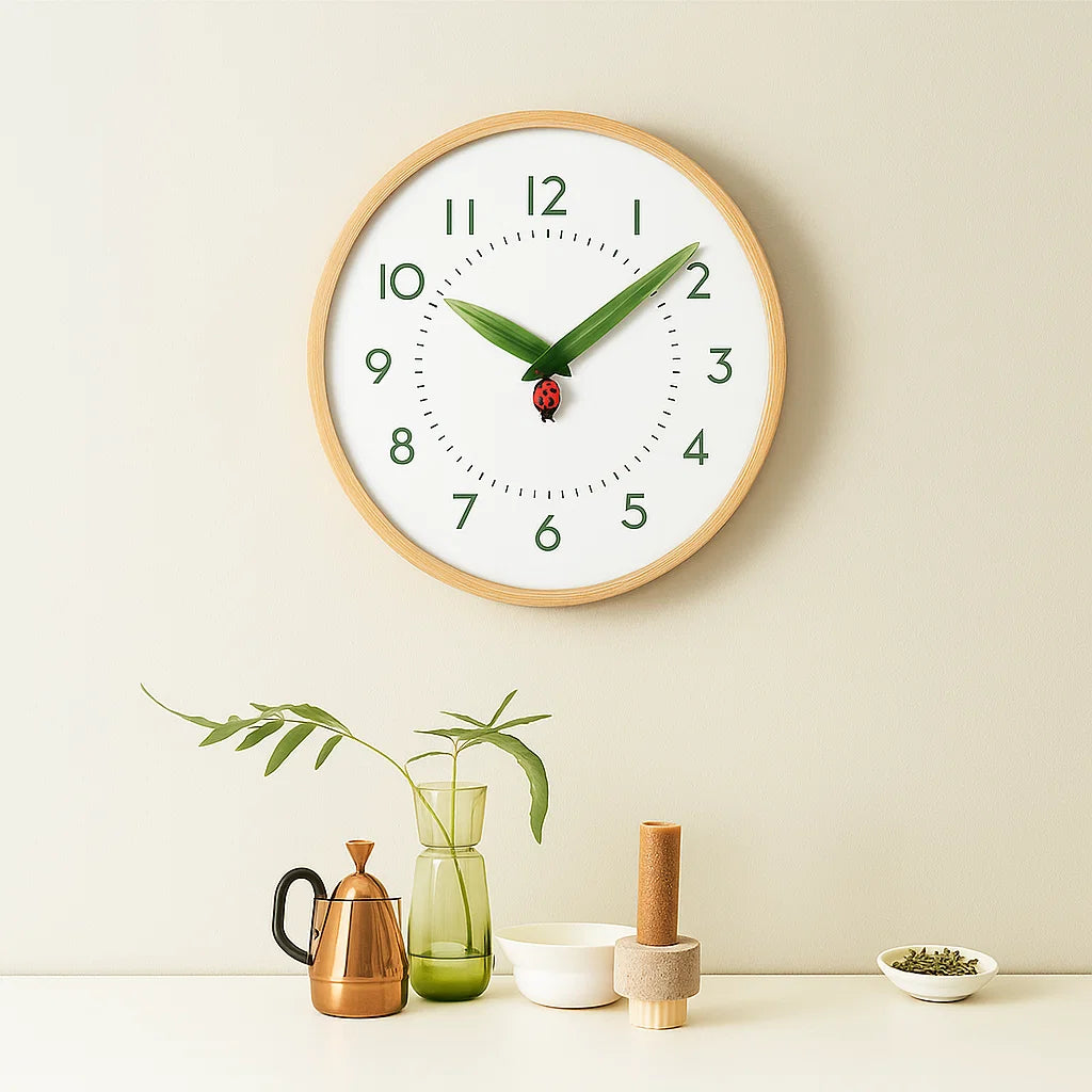 Orologio da Parete Timeless - Design Coccinella e Farfalla