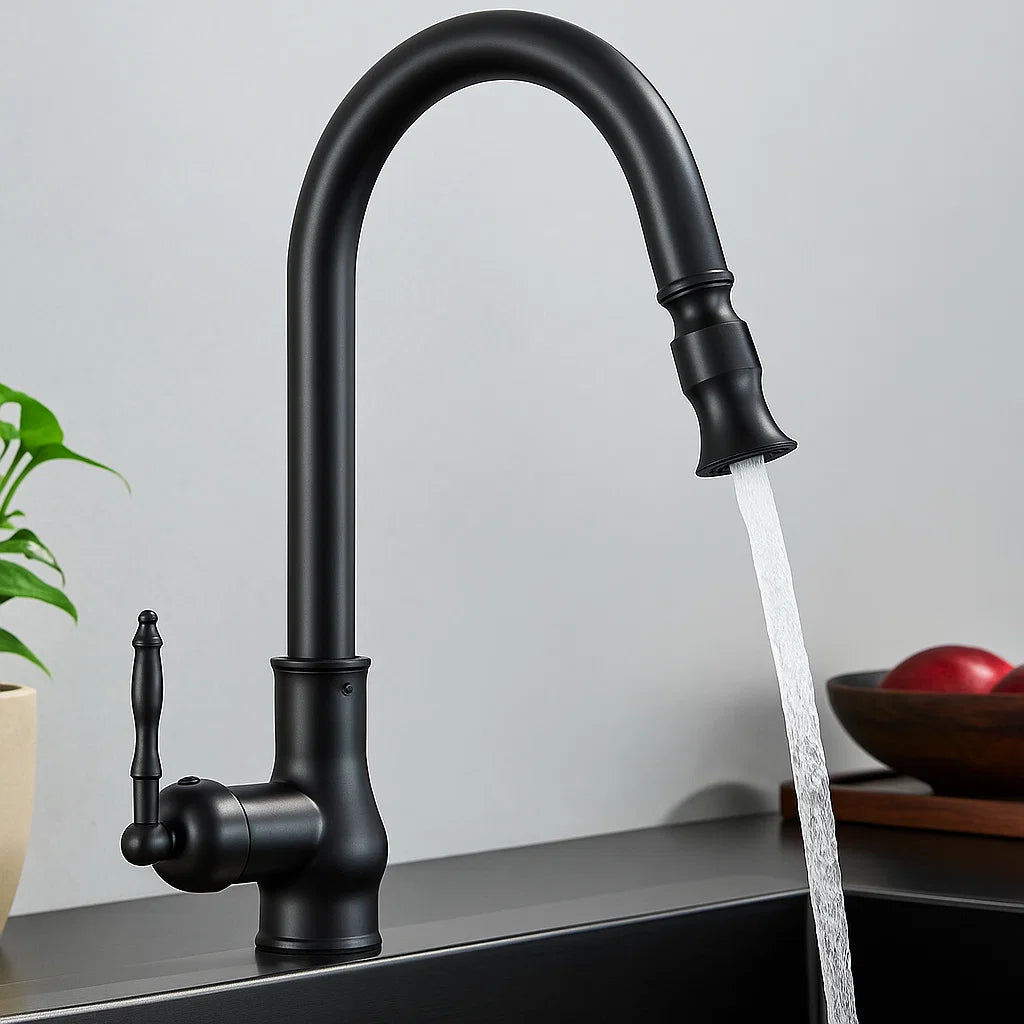 VintageTap - Rubinetto da cucina retrò - Finitura in ottone - Design unico