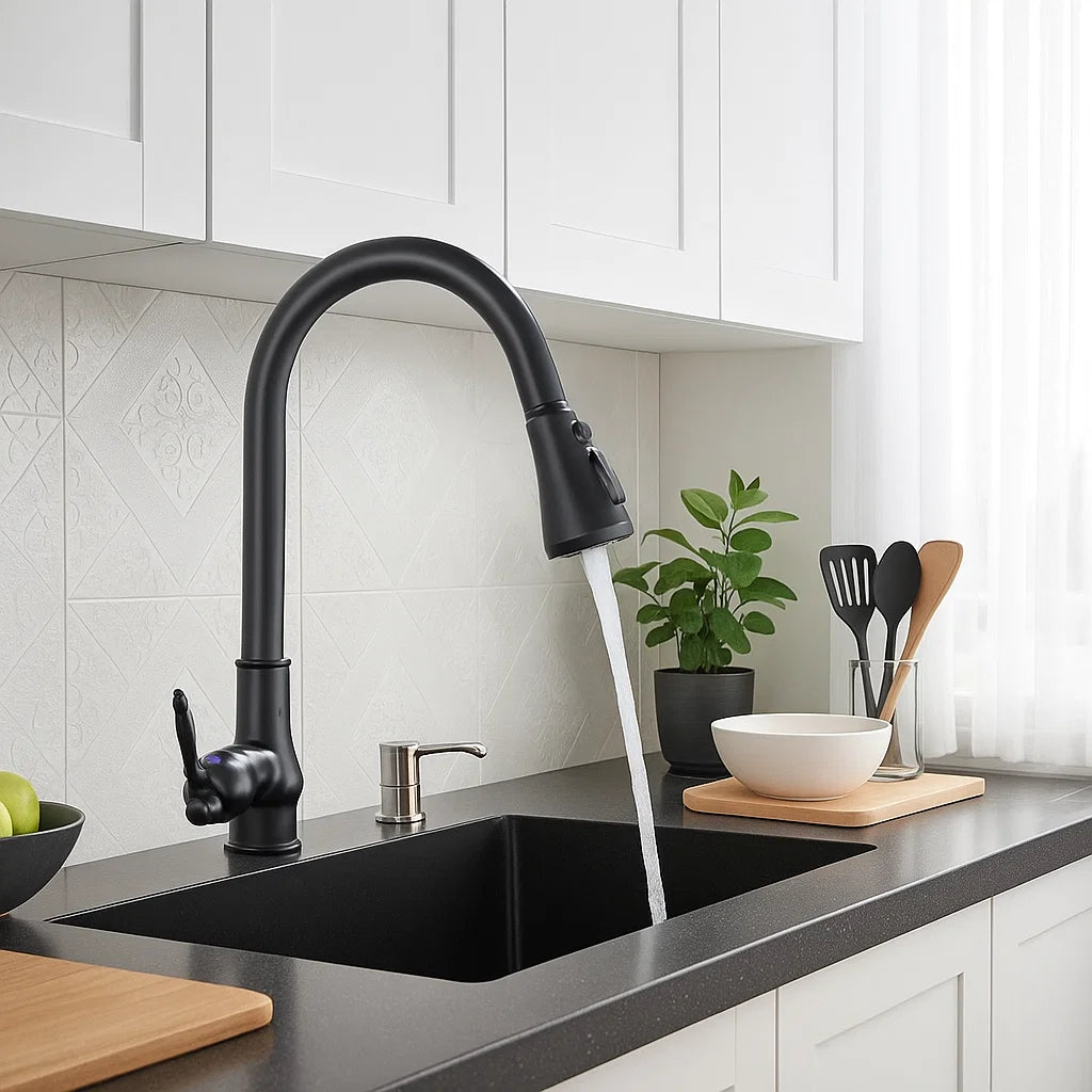 VintageTap - Rubinetto da cucina retrò - Finitura in ottone - Design unico