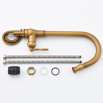 VintageTap - Rubinetto da cucina retrò - Finitura in ottone - Design unico